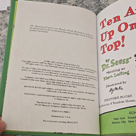 Dr. Seuss Book "Ten Apples Up On Top!" - Picture 3 of 8